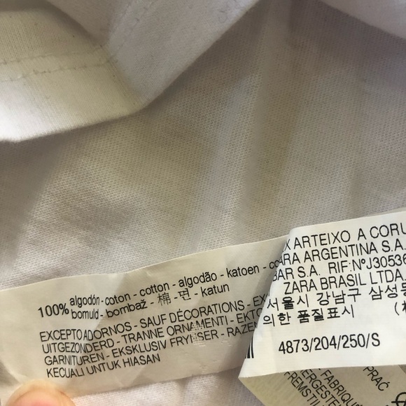 Zara W / B Velvet Patch Embroidered Floral and Pearls Details Short Sleeves Top - Picture 9 of 9